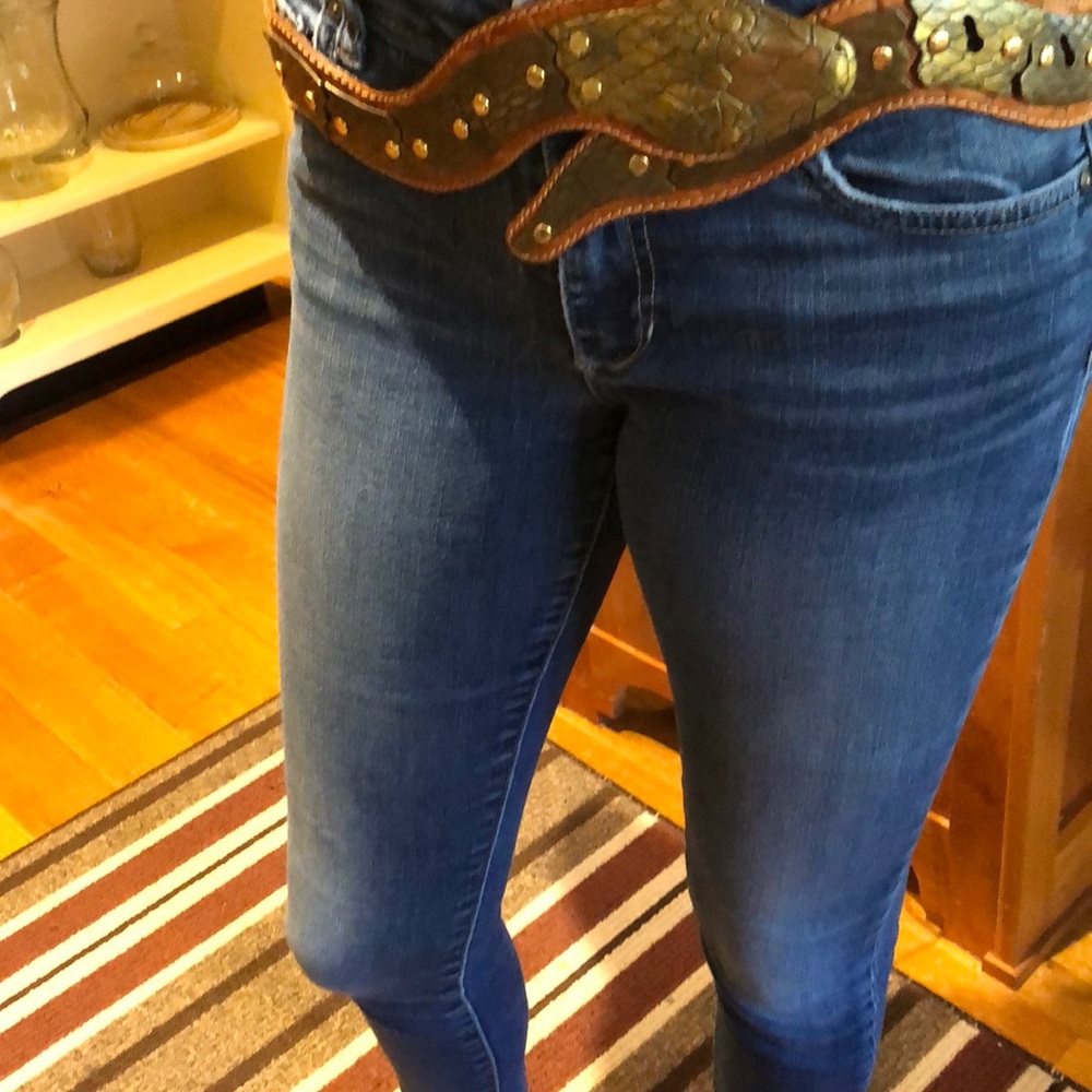 Leather and brass belt from Firenze,Italy. - Picture 3 of 8